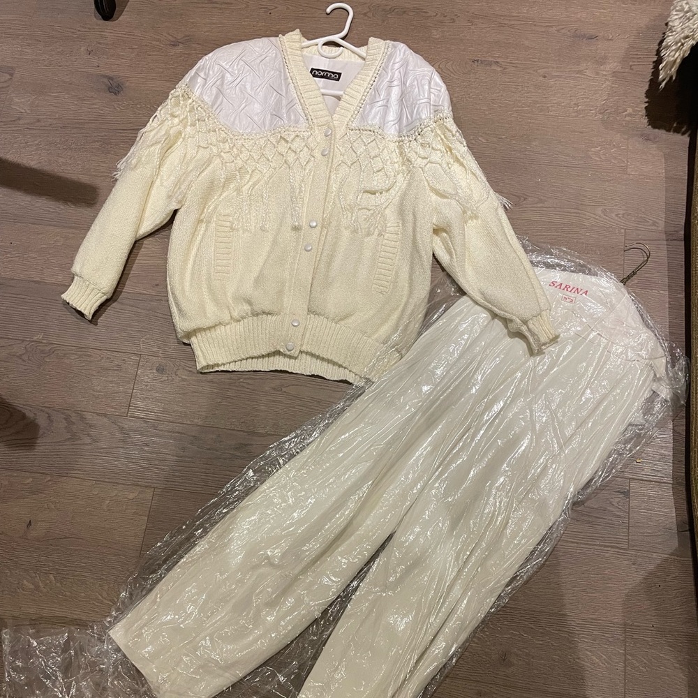 NORMA Leather Blazer and Pant Suit